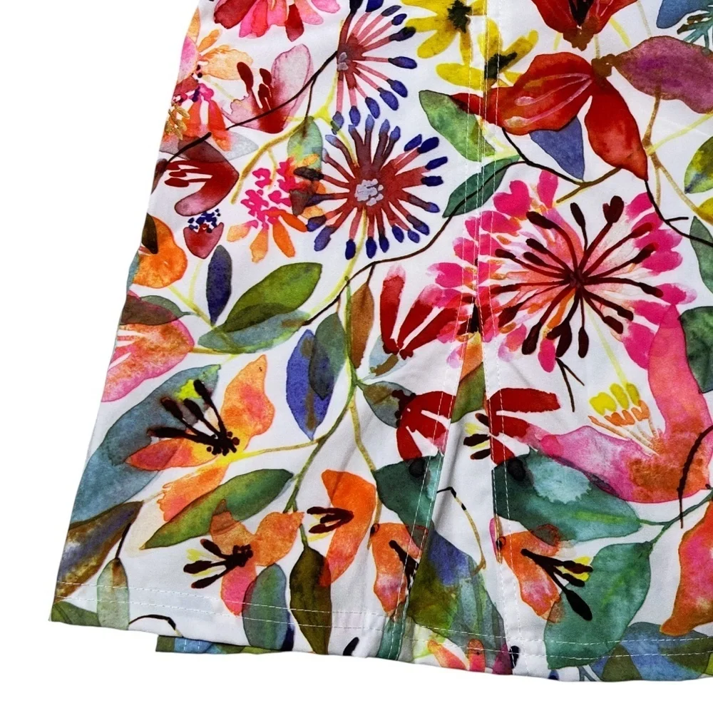 RipSkirt Hawaii Wrap Skirt Size M Length 1 Wildflower Watercolor Travel Resort